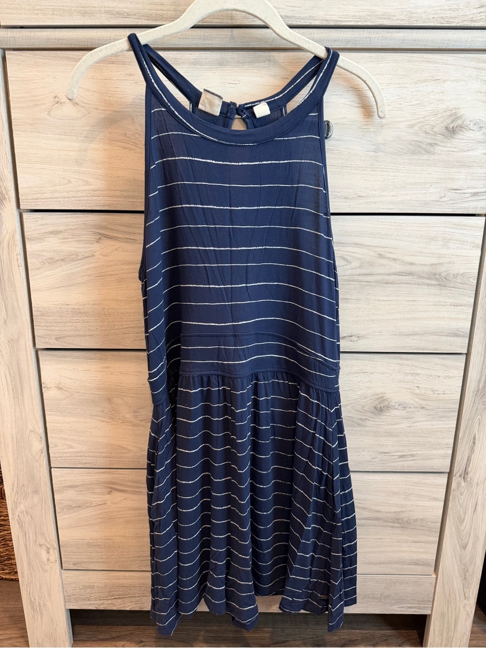 Roxy Navy and White Striped Romper